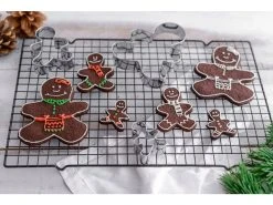 Brandneu 😀 Dr. Oetker Ausstecher Lebkuchenmann - 3er Set in silberfarben ✔️ -Weihnachtsdeki Verkaufe 20370938