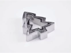 Auslauf 🥰 Dr. Oetker Ausstecher Tannenbaum X-Mas - 3er Set in silberfarben 🌟