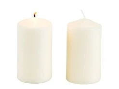 Rabatt ❤️ Stumpenkerzen - 6,5/12 cm in beige 👏