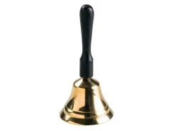 Coupon ⌛ Tischglocke mit Holzgriff - 5,5/11 cm in goldfarben ✔️