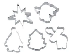 Bestpreis 🤩 Dr. Oetker Ausstecher Weihnachten Set - 5 teilig in silberfarben ⭐