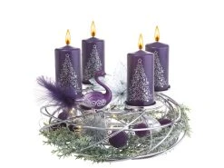 Billig 🤩 Adventkranz "Silber" - 35 cm in silberfarben 🤩 -Weihnachtsdeki Verkaufe 6489534 0560693 1 23149306