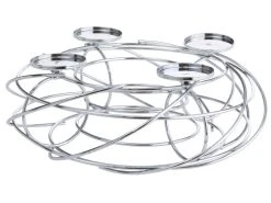 Billig 🤩 Adventkranz "Silber" - 35 cm in silberfarben 🤩