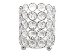 Angebote 🔥 Teelichtglas "Silber" - 8,5/10 cm in silberfarben ⭐