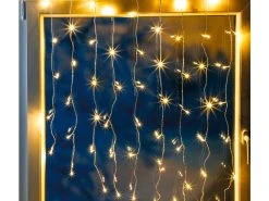 Auslauf 🔔 LED-Lichtervorhang - 100 cm in weiß ⌛