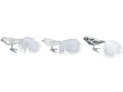 Großhandel ⌛ Glasvogel - 9 cm in silberfarben 👏