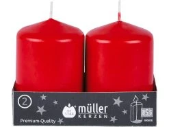 Rabatt 😀 Stumpenkerzen - 5,5/8 cm in rot 😉