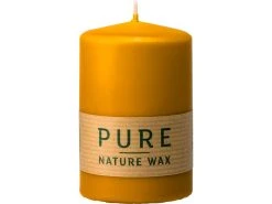 Bestpreis 😀 Stumpenkerze Pure - 9/6 cm in gelb 🥰