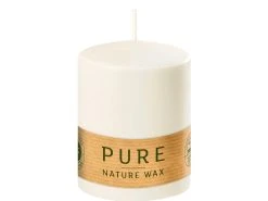 Schlussverkauf ⌛ Stumpenkerze Pure - 9/7 cm in weiß ⌛