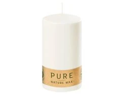 Am billigsten ✨ Stumpenkerze Pure - 13/7 cm in weiß 🎁