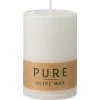 Budget 🔥 Stumpenkerze Pure - 9/6 cm in weiß ✨