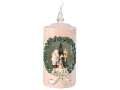 Angebote ❤️ LED-Stumpenkerze "Natur" - 8/19 cm in beige ⌛