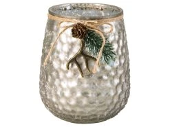 Blitzangebot 💯 Kerzenglas "Natur" - 11/14/11 cm in beige ❤️