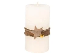 Großhandel ✨ Stumpenkerze "Natur" - 6/11 cm in weiß ⭐