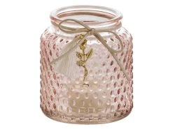 Budget ⌛ Kerzenglas "Klassik" - 8,5/9,5 cm in rosa 🎁