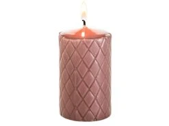 Billig ❤️ Stumpenkerze "Klassik" - 6,5/10 cm in rosa 😍