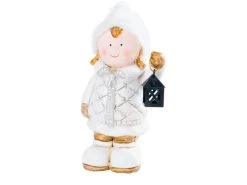 Auslauf ⌛ Dekopuppe Mädchen "Natur" - 9/15/6,5 cm in weiß ⭐