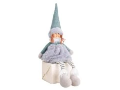 Blitzangebot 😀 Dekopuppe "Silber" - 50 cm in grau ⭐