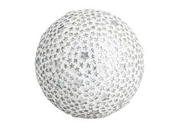 Aktion ⌛ Dekokugel "Silber" - D10 cm in weiß ✨