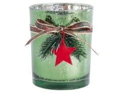 Billig 🎉 Kerzenglas "Tradition" - 10/12,5 cm in grün 😉