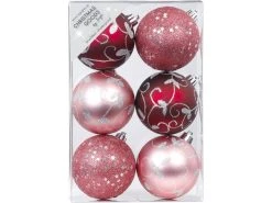 Brandneu ✔️ Kunststoff-Kugeln - 6-teilig in rot ✔️