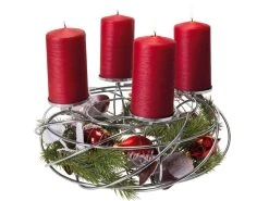 Billig 🤩 Adventkranz "Silber" - 35 cm in silberfarben 🤩 -Weihnachtsdeki Verkaufe 6753542 0604684 2 23149306