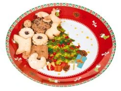 Rabatt ✨ Keksteller Weihnachtsbaum - 30 cm in mehrfarbig ⭐