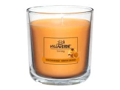 Auslauf 🎁 Duftkerze im Glas - 8/8,8 cm in orange ⌛