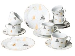 Aktion ⌛ Vivre Kaffeeset Weihnachten - 18 teilig in mehrfarbig ❤️ -Weihnachtsdeki Verkaufe 6757411 0606094 3 24655675