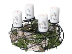 Blitzangebot ⭐ Adventkranz "Black & White" - D35 cm in schwarz 🎁 -Weihnachtsdeki Verkaufe 6757734 0606170 2 24204464