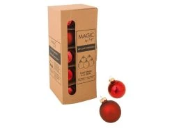 Bester Verkauf ✨ Glaskugeln - 20-teilig in dunkelrot 💯