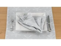 Coupon ⭐ Decore Stoffserviette X-Mas Silber - 45x45 cm in silberfarben 👍 -Weihnachtsdeki Verkaufe 6774754 0609599 24579560 1