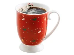 Brandneu 🧨 Casa Nova Henkelbecher weiß "Bell" in mehrfarbig 👏