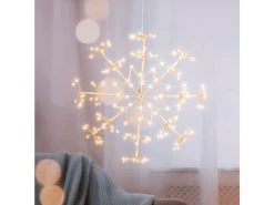 Großhandel 🥰 LED-Schneeflocke - D30 cm in weiß ✨