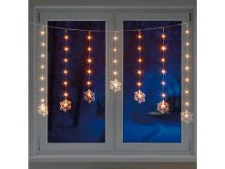 Großhandel 😀 LED-Lichtervorhang mit Schneeflocken - 120/70 cm in weiß ⌛ -Weihnachtsdeki Verkaufe 6831220 0629696 2 24867353