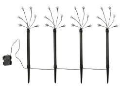 Brandneu 🎉 LED-Gartenleuchtstäbe "Stern" 4er-Set in weiß 🤩