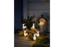 Coupon 😉 KONSTSMIDE LED-Acryl-Rentier 5er-Set - 13/19/7 cm in weiß 🎁 -Weihnachtsdeki Verkaufe 6834173 0631115 2 24216279