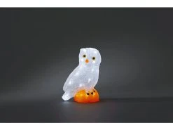 Billig ⌛ KONSTSMIDE LED-Acryl-Eule klein - 19,5/27,5/16 cm in weiß ⌛