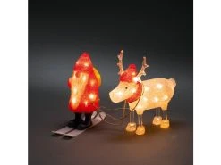 Angebote 😀 KONSTSMIDE LED-Acryl-Santa und Rentier - 24 cm in mehrfarbig 🔔
