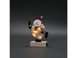 Budget ❤️ KONSTSMIDE LED-Schneemann mit Baumwolle - 12,5x18,5x4,5 cm in mehrfarbig 🎁