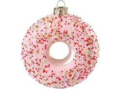 Am billigsten ✨ Hänger Himbeerdonut "Crazy" - 10,5 cm in mehrfarbig 😀