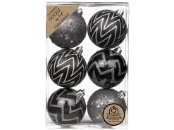 Beste Bewertungen von ⌛ Dekorierte Kugeln 6-teilig - D8 cm in schwarz ✔️