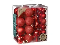 Coupon 🎉 Christbaumschmuck - 39-teilig in rot ✨
