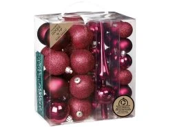 Top 10 ❤️ Christbaumschmuck - 39-teilig in dunkelrot 👏