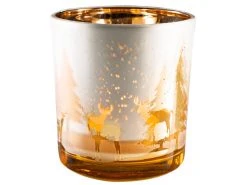 Schlussverkauf ⌛ Kerzenglas Baumdekor "Tradition" - 7/8 cm in weiß ❤️