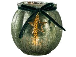 Neu 👍 Kerzenglas bauchig "Natur" - 11,5/11 cm in grün 🥰