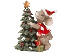 Großhandel ⭐ Maus mit Baum "Tradition" - 11 cm in rot 🎉