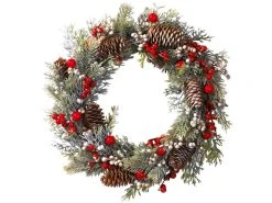 Budget 🧨 Kranz mit Zapfen und Beeren "Tradition" - D 30 cm in grün ✨