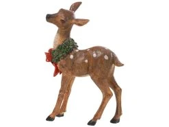 Blitzangebot ⌛ Bambi mit Kranz und Schleife "Tradition" - 32/16/8 cm in braun ✨