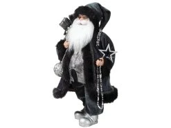 Auslauf 🌟 Weihnachtsmann "Silber" - 45 cm in schwarz 🧨 -Weihnachtsdeki Verkaufe 6894860 0635498 2 24849963